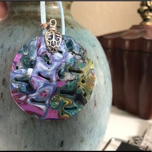 SOLD Pendant HANDCRAFTED. Cord color of your